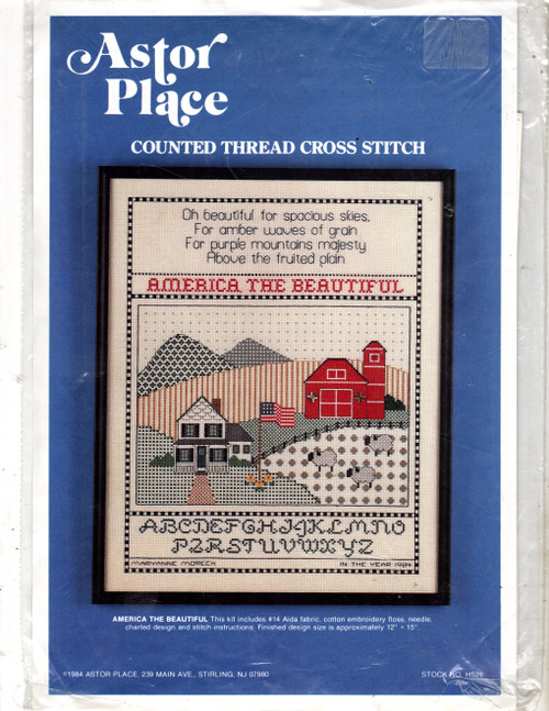 Astor Place America the Beautiful counted Cross Stitch Pattern chartpack