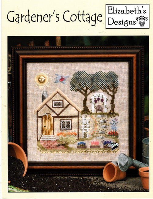 Elizabeth's Designs Gardener's Cottage Counted Cross Stitch Pattern leaflet. Elizabeth Foster