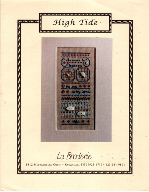 La Broderie High Tide counted cross stitch pattern leaflet. Linda Reeves