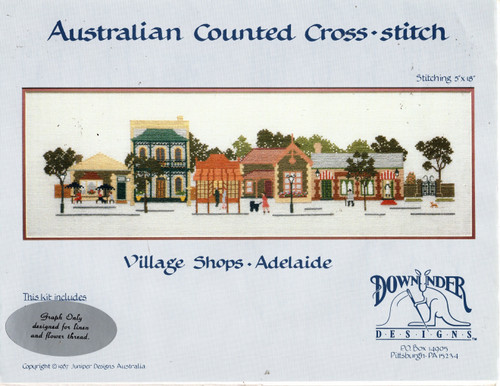 Down Under Designs Village Shops Adelaide Australian counted cross stitch pattern chartpack