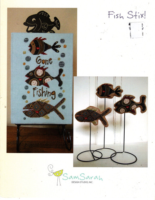 Sam Sarah Design Studio Fish Stix Counted cross stitch pattern leaflet