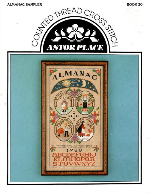 Astor Place Almanac Sampler Counted Cross Stitch Pattern leaflet