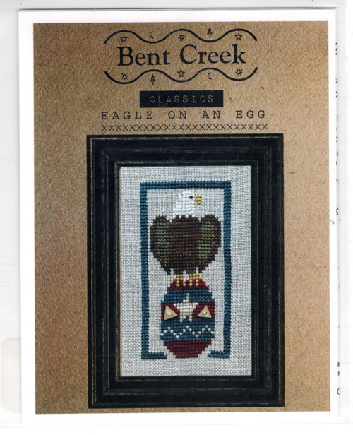 Bent Creek Eagle on an Egg counted cross stitch pattern chartpack