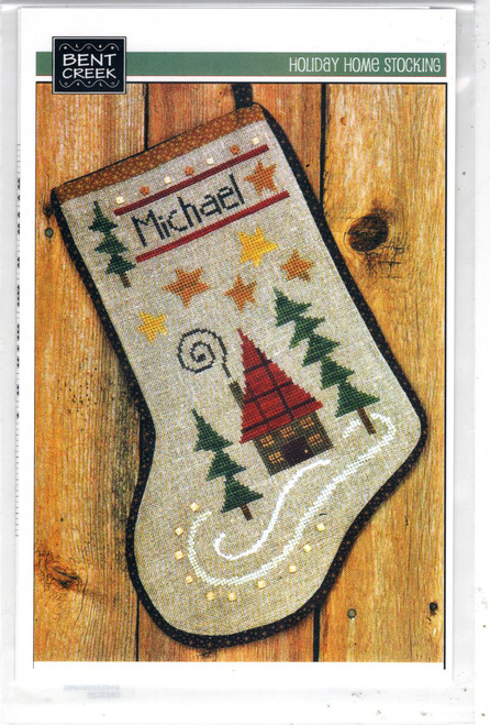 Bent Creek Holiday Home Stocking counted cross stitch pattern chartpack. Marsha Worley, Elizabeth Newlin
