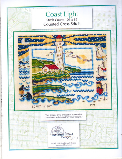 Meredith Mark Coast Light counted Cross Stitch Pattern chartpack