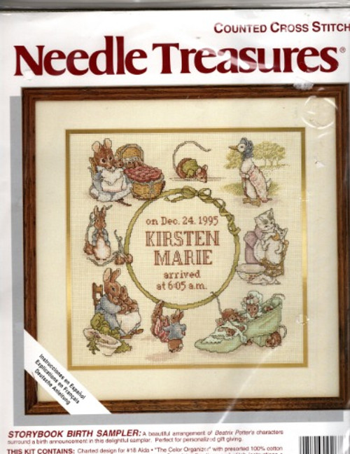 Needle Treasures STORYBOOK BIRTH SAMPLER KIT Beatrix Potter
