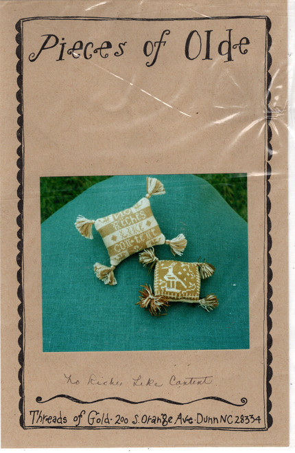 Threads of Gold No Riches Like Content Pieces of Olde Counted Cross Stitch Pattern chartpack