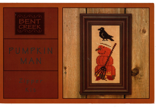 Bent Creek Zippers Pumpkin Man counted cross stitch pattern