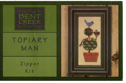 Bent Creek Zippers Topiary Man counted cross stitch pattern
