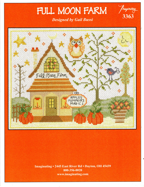 Imaginating Full Moon Farm counted cross stitch leaflet. Gail Bussi