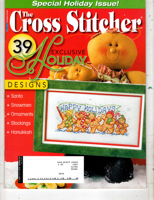 The Cross Stitcher Magazine December 2006 Cross Stitch Pattern magazine. Santa I Can Explain, Rose Stocking, Madonna and Child Fronty Ritter, Snowman Tree Pillow, Old World Santa Ursula Michael, Snowman's Joy Cathy Bussi, Silent Night, Mini Christmas Stockings, Christmas Carolers Mike Vickery, Poinsettia Shawl, Christmas Wreath, Happy Holidays Ursula Michael, Happy Hanukkah Candle Screen, 12 Days of Christmas Afghan and Ornaments, Christmas Joy Cathy Bussi The Cross Stitcher Magazine December 2006 Cross Stitch Pattern magazine. Santa I Can Explain, Rose Stocking, Madonna and Child Fronty Ritter, Snowman Tree Pillow, Old World Santa Ursula Michael, Snowman's Joy Cathy Bussi, Silent Night, Mini Christmas Stockings, Christmas Carolers Mike Vickery, Poinsettia Shawl, Christmas Wreath, Happy Holidays Ursula Michael, Happy Hanukkah Candle Screen, 12 Days of Christmas Afghan and Ornaments, Christmas Joy Cathy Bussi