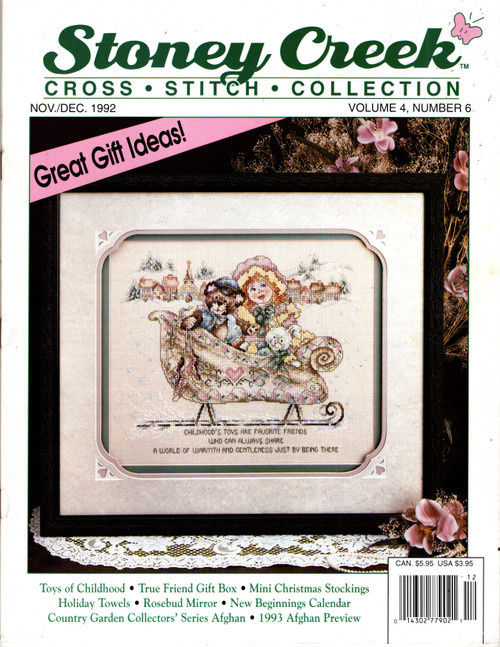 Stoney Creek Magazine November/December 1992 Counted cross stitch magazine. Volume 4, Number 6