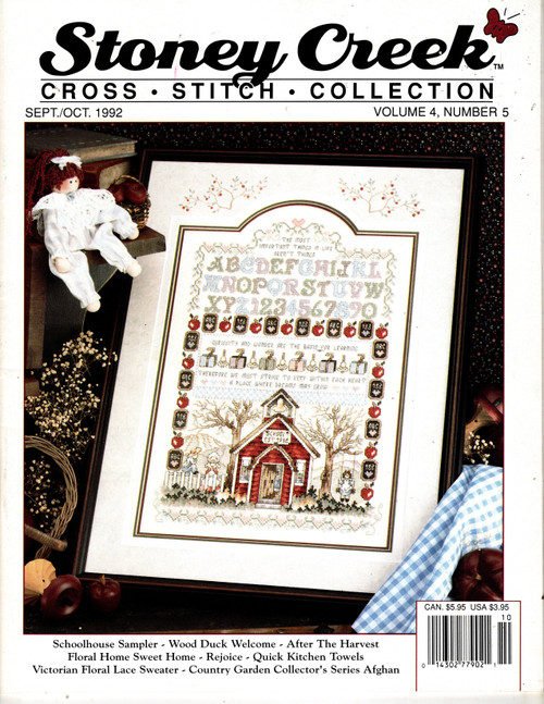 Stoney Creek Magazine September/October 1992 Counted cross stitch magazine. Volume 4, Number 5