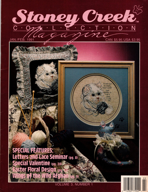 Stoney Creek Magazine January/February 1991 Counted cross stitch magazine. Volume 3, Number 1