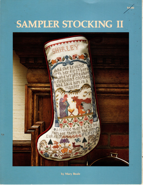 Mary Beale Sampler Stocking II counted cross stitch leaflet
