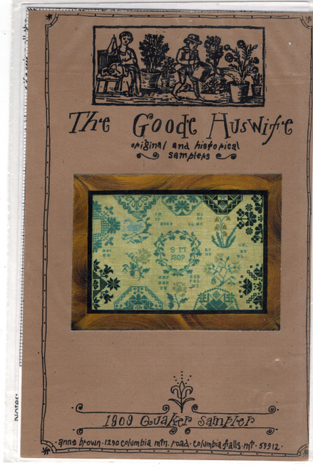The Goode Huswife 1809 Quaker Sampler counted cross stitch chartpack