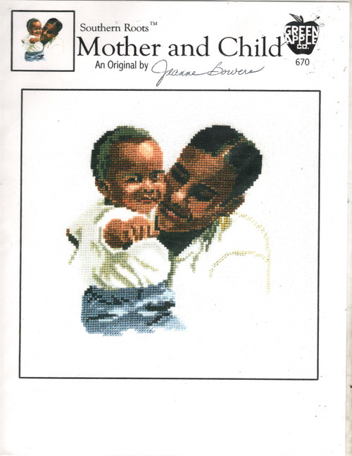 Green Apple Mother and Child Counted Cross Stitch Pattern chartpack. Southern Roots. Jeanne Bowers