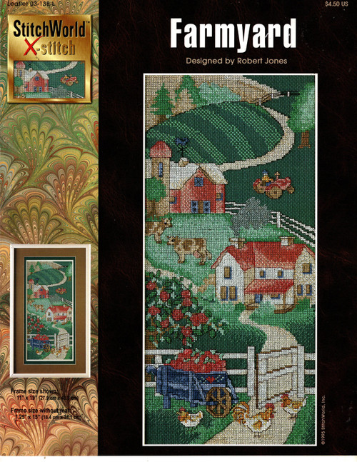StitchWorld Farmyard counted cross stitch leaflet. Robert Jones