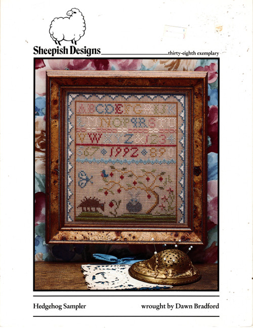 Sheepish Designs Hedgehog Sampler Thirty Eighth Exemplary Counted Cross Stitch Pattern leaflet. Dawn Bradford