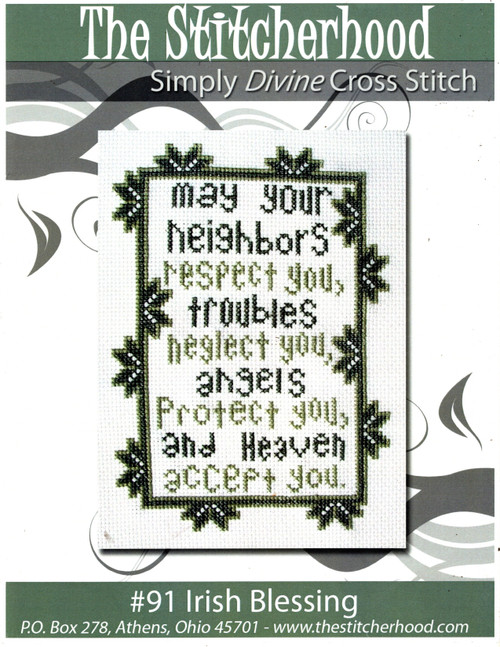 The Stitcherhood Irish Blessing counted cross stitch chart