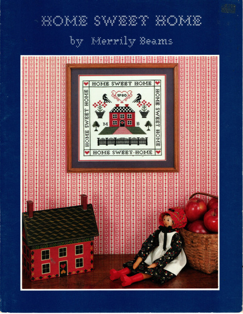The Sewing Home Sweet Home counted cross stitch leaflet. Merrily Beams