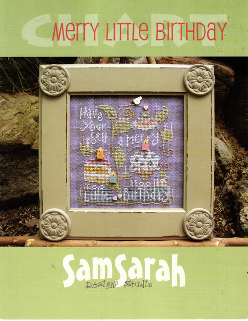 Sam Sarah Design Studio Merry Little Birthday Counted cross stitch pattern leaflet