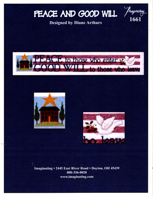 Imaginating Peace and Good Will counted cross stitch leaflet. Diane Arthurs