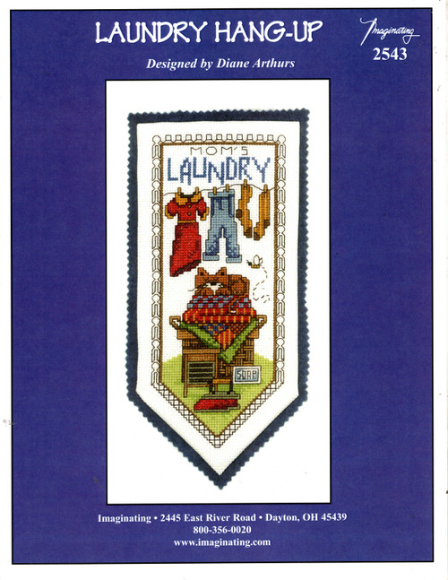 Imaginating Laundry Hang Up counted cross stitch leaflet. Diane Arthurs