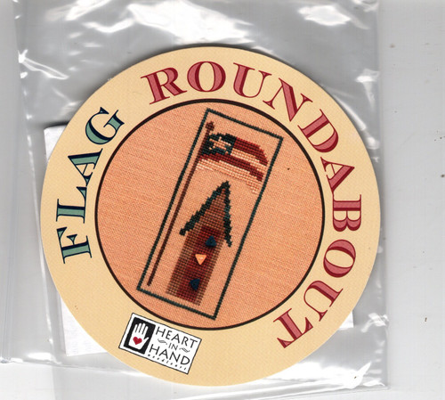 Heart in Hand Flag Roundabout counted cross stitch pattern. Cecilia Turner
