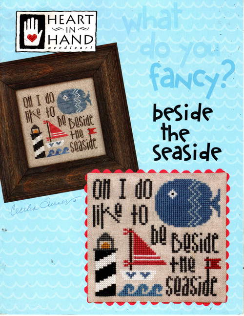 Heart in Hand What Do You Fancy Beside the Seaside counted cross stitch pattern leaflet.  Cecilia Turner