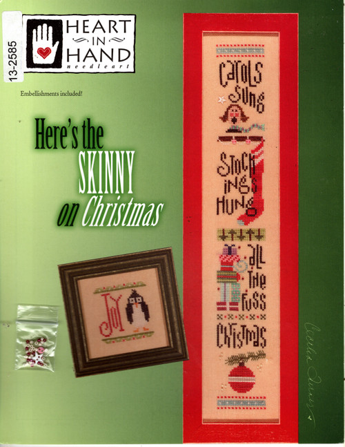 Heart in Hand Here's the Skinny on Christmas counted cross stitch pattern leaflet with embellishment pack. Cecilia Turner. Here's the Skinny on Halloween, Joyful Penguin