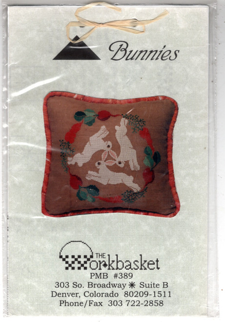 The Workbasket Triangle Bunnies counted cross stitch chartpack