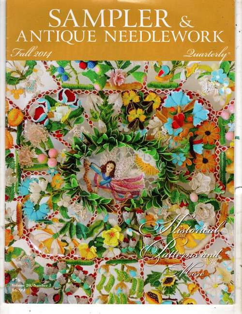 Sampler and Antique Needlework Quarterly Magazine Fall 2014 Volume 20 Number 3 cross stitch magazine. Elizabeth's Trunk, 1842 Frances Swartz Sampler Part One, 1855 Mini Vierlande Sampler, 1837 Reversible Sampler Part Two