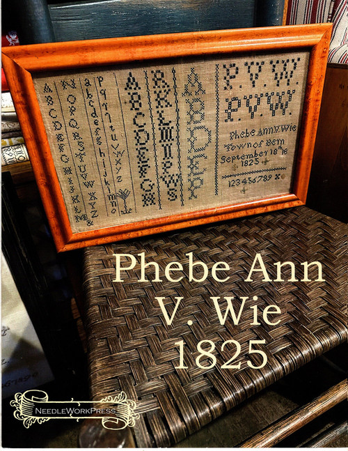 Needlework Press Phebe Ann V Wie 1825 Sampler Counted Cross Stitch leaflet