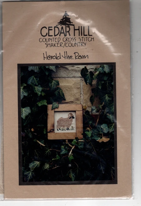 Cedar Hill Harold the Ram Counted Cross Stitch Kit. Kit includes linen, threads, needle, chart