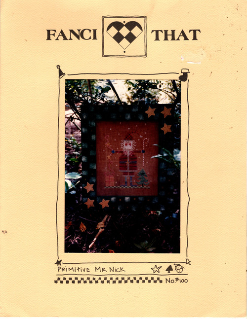 Fanci That Primitive Mr. Nick Counted Cross Stitch Pattern leaflet