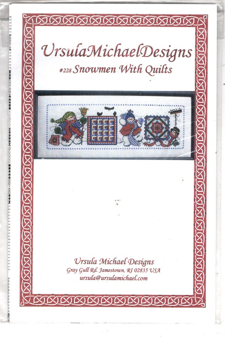 Ursula Michaels Designs Snowmen with Quilts Counted Cross Stitch Pattern chartpack