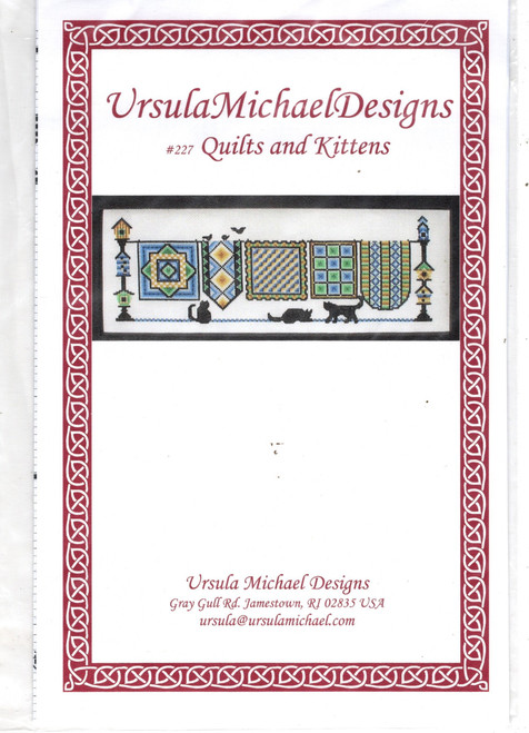 Ursula Michaels Designs Quilts and Kittens Counted Cross Stitch Pattern chartpack
