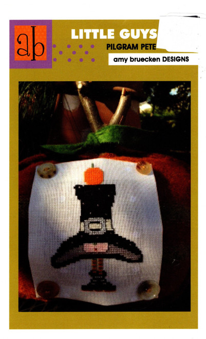 Amy Bruecken Designs Little Guys Pilgrim Pete counted cross stitch leaflet