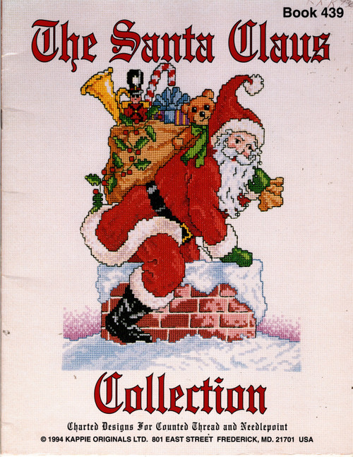 Kappie Originals The Santa Claus Collection counted Cross Stitch and needlepoint Pattern booklet. Up On The Housetop, St Nicholas, Old World Santa, Kris Kringle, Father Christmas, Victorian Santa, Traditional Santa