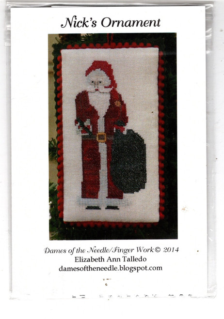 Dames of the Needle Nick's Ornament counted cross stitch chartpack. Elizabeth Ann Talledo