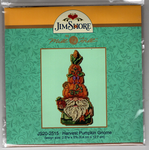 Mill Hill Harvest Pumpkin Gnome Kit Counted Cross Stitch Kit. Jim Shore. This kit is from the 2025 series. The kit contains Beads, perforated paper, floss, needles, chart