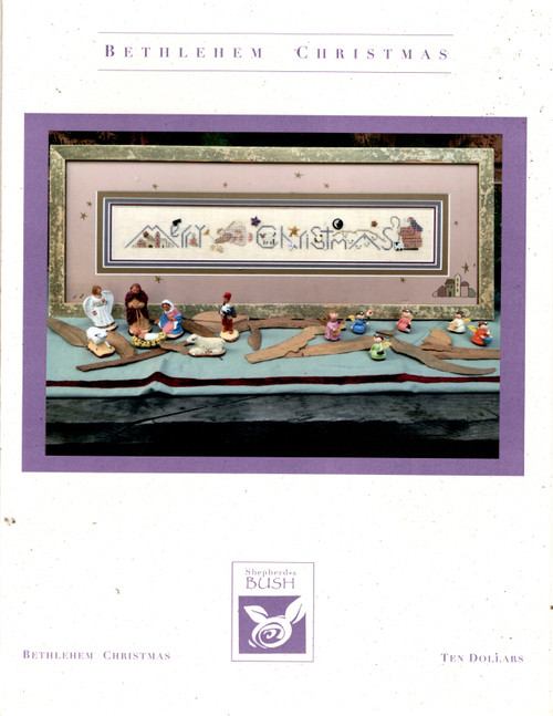Shepherd's Bush Bethlehem Christmas counted Cross Stitch Pattern leaflet. Tina Herman