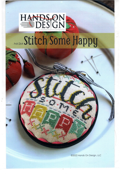 Hands On Designs Stitch Some Happy counted cross stitch chartpack