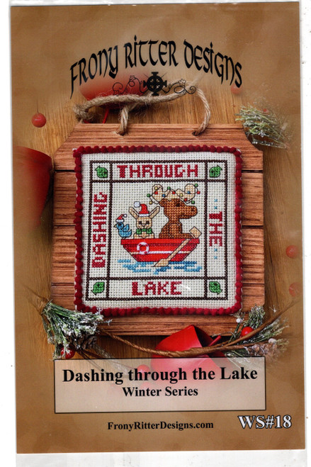 Frony Ritter Designs Dashing Through the Lake counted cross stitch chart. Winter Series