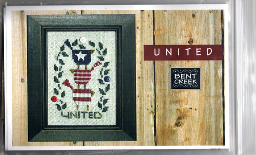 Bent Creek Zippers United counted cross stitch pattern kit. Kit includes 18 count linen, threads, embellishments, chart