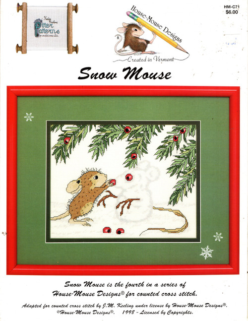 House Mouse Designs Snow Mouse counted cross stitch leaflet. J M Keeling. Fourth in a series