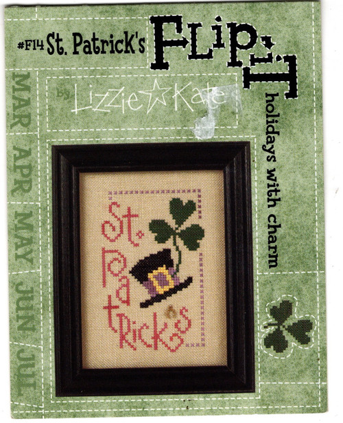 Lizzie Kate Holidays with Charm St Patrick's Flip-It Series #F14 counted cross stitch pattern  with charm