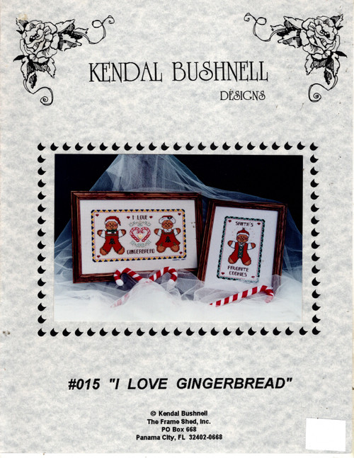 Kendal Bushnell Designs I Love Gingerbread counted cross stitch leaflet