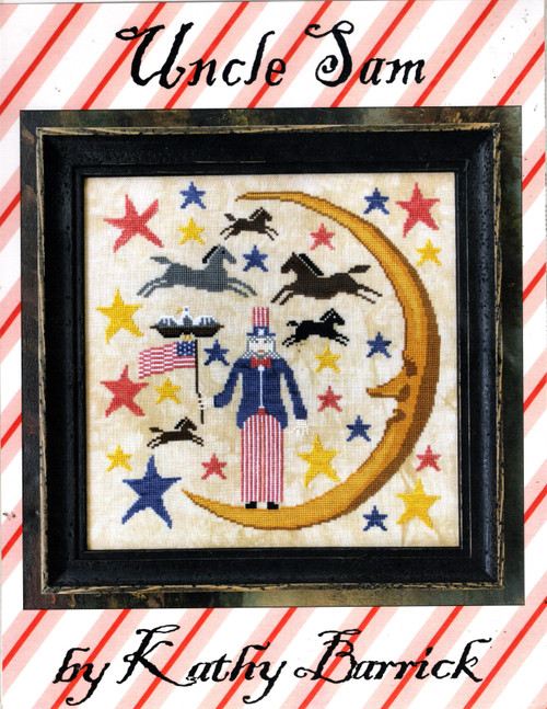 Barrick Samplers Uncle Sam Counted cross stitch chartpack. Kathy Barrick